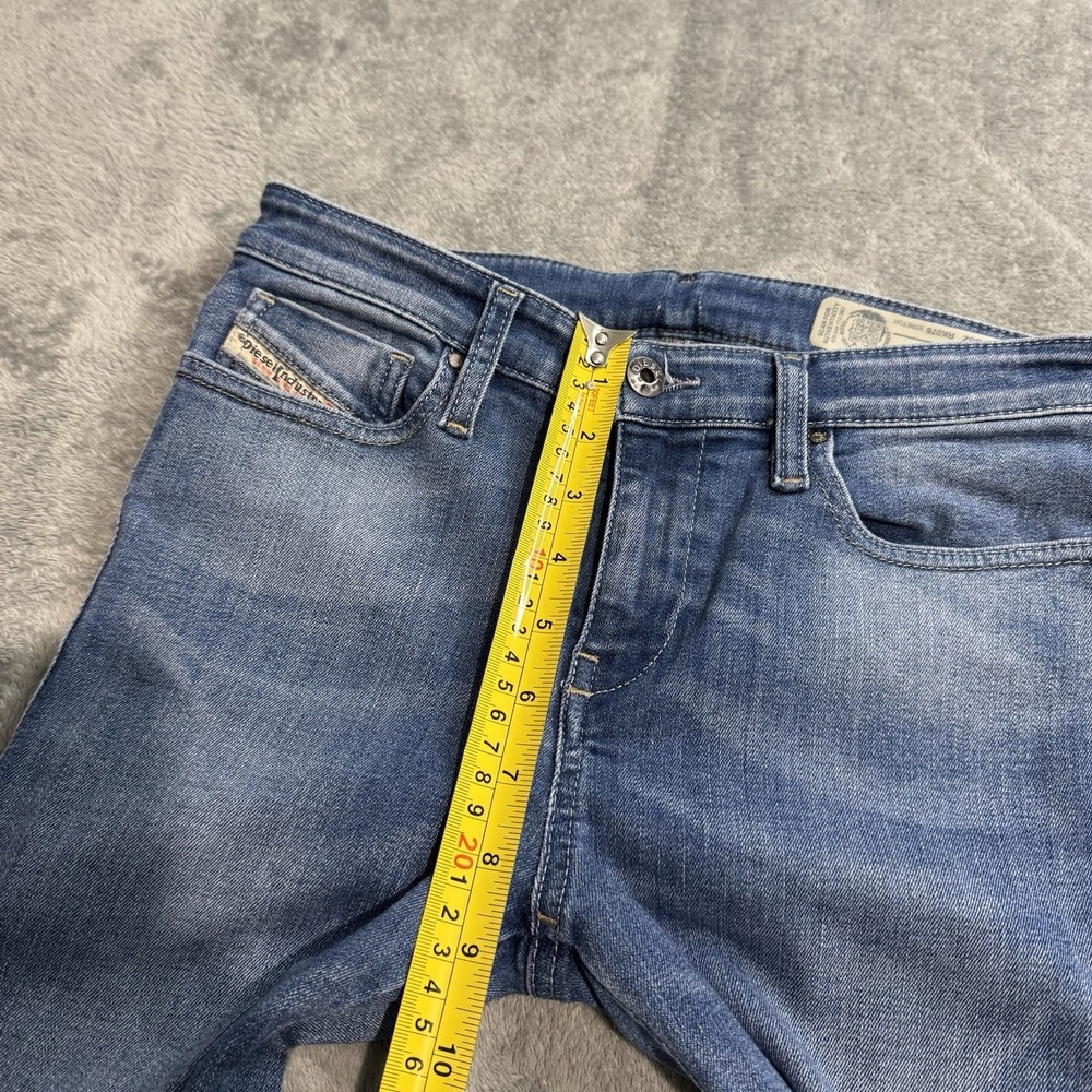 Diesel Skinzee Women's Jeans 27x32 (26x25) Blue Super Skinny Mid Rise Grunge - Picture 10 of 12